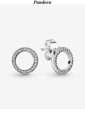 Pandora Sparkling Circle Stud Earrings